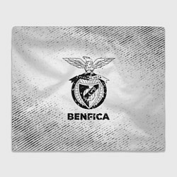 Плед флисовый Benfica с потертостями на светлом фоне, цвет: 3D-велсофт