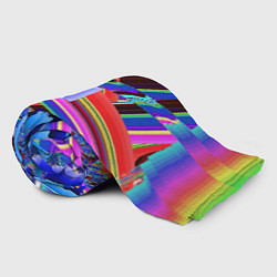 Плед флисовый Авангардный модный глитч, цвет: 3D-велсофт — фото 2