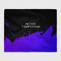 Плед флисовый Within Temptation Purple Grunge, цвет: 3D-велсофт