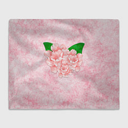 Плед флисовый Цветы гранж, цвет: 3D-велсофт