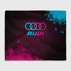 Плед флисовый Audi - neon gradient, цвет: 3D-велсофт
