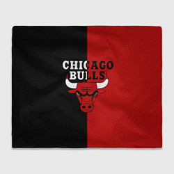 Плед флисовый Чикаго Буллз black & red, цвет: 3D-велсофт