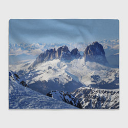 Плед флисовый Гряда снежных вершин, цвет: 3D-велсофт