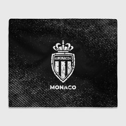 Плед флисовый Monaco с потертостями на темном фоне, цвет: 3D-велсофт