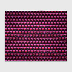 Плед флисовый Poppy Playtime - Kissy Missy Pattern - Huggy Wuggy, цвет: 3D-велсофт