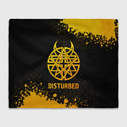 Плед флисовый Disturbed - gold gradient, цвет: 3D-велсофт