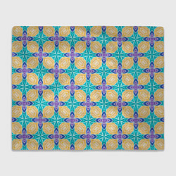 Плед флисовый Мозаика лепестки, цвет: 3D-велсофт