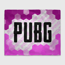 Плед флисовый PUBG pro gaming: надпись и символ, цвет: 3D-велсофт