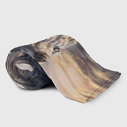 Плед флисовый Старый мудрый волк, цвет: 3D-велсофт — фото 2