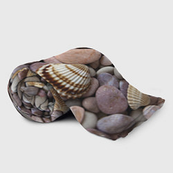 Плед флисовый Морские камни и ракушки, цвет: 3D-велсофт — фото 2