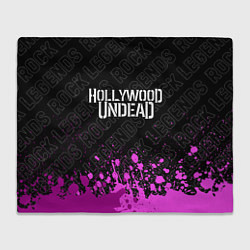 Плед флисовый Hollywood Undead rock legends: символ сверху, цвет: 3D-велсофт