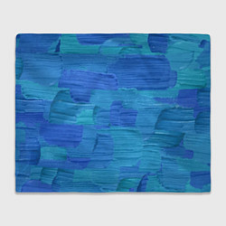 Плед флисовый Синие мазки краски, цвет: 3D-велсофт