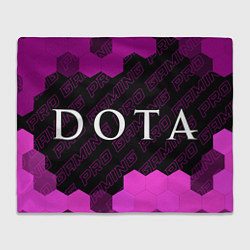 Плед флисовый Dota pro gaming: надпись и символ, цвет: 3D-велсофт