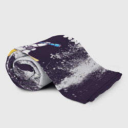Плед флисовый Илюха космонавт отдыхает на Луне, цвет: 3D-велсофт — фото 2