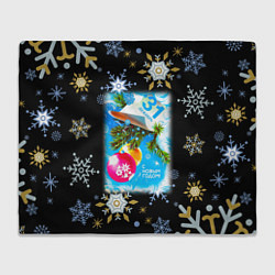 Плед флисовый Новый Год 31 Декабря, цвет: 3D-велсофт