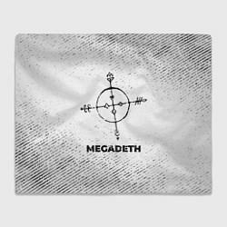 Плед флисовый Megadeth с потертостями на светлом фоне, цвет: 3D-велсофт
