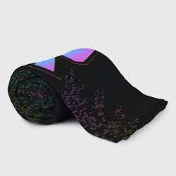 Плед флисовый Roblox logo neon, цвет: 3D-велсофт — фото 2