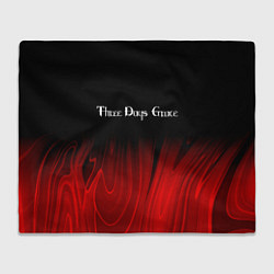 Плед флисовый Three Days Grace red plasma, цвет: 3D-велсофт