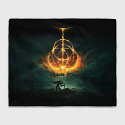 Плед флисовый Elden ring art пламя, цвет: 3D-велсофт