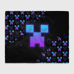 Плед флисовый Minecraft градиент, цвет: 3D-велсофт