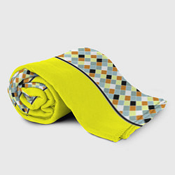 Плед флисовый Желтый неоновый комбинированный узор, цвет: 3D-велсофт — фото 2