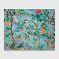 Плед флисовый Райский сад в стиле gucci, цвет: 3D-велсофт