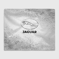 Плед флисовый Jaguar с потертостями на светлом фоне, цвет: 3D-велсофт