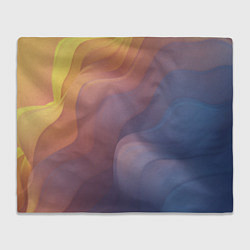 Плед флисовый Оранжево-фиолетовый абстрактный дым, цвет: 3D-велсофт