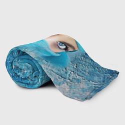 Плед флисовый Синеглазая девушка в хиджабе, цвет: 3D-велсофт — фото 2