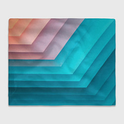 Плед флисовый Геометрические переливающиеся углы, цвет: 3D-велсофт