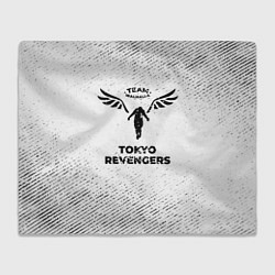 Плед флисовый Tokyo Revengers с потертостями на светлом фоне, цвет: 3D-велсофт