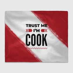 Плед флисовый Trust me Im cook white, цвет: 3D-велсофт