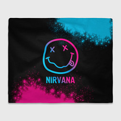 Плед флисовый Nirvana - neon gradient, цвет: 3D-велсофт