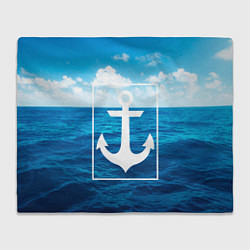 Плед флисовый Anchor - marine theme, цвет: 3D-велсофт