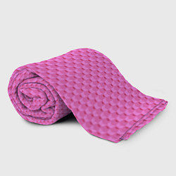 Плед флисовый Геометрический современный розовый однотонный узор, цвет: 3D-велсофт — фото 2