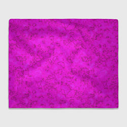 Плед флисовый Розовый яркий неоновый узор с мраморной текстурой, цвет: 3D-велсофт