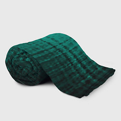 Плед флисовый Мозаичный узор в черно -зеленых тонах, цвет: 3D-велсофт — фото 2
