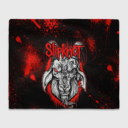 Плед флисовый Slipknot - красный козел, цвет: 3D-велсофт
