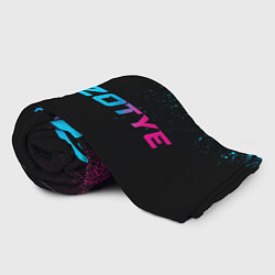 Плед флисовый Zotye - neon gradient: надпись и символ, цвет: 3D-велсофт — фото 2