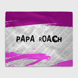 Плед флисовый Papa Roach rock legends: надпись и символ, цвет: 3D-велсофт