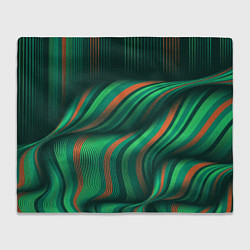 Плед флисовый Абстрактные объёмные полосы, цвет: 3D-велсофт