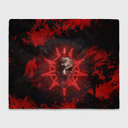 Плед флисовый Slipknot red satan star, цвет: 3D-велсофт