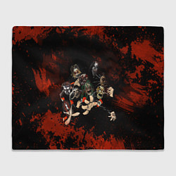 Плед флисовый Slipknot art, цвет: 3D-велсофт