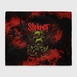 Плед флисовый Slipknot череп, цвет: 3D-велсофт