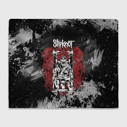 Плед флисовый Slipknot скелет, цвет: 3D-велсофт