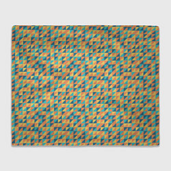 Плед флисовый Абстрактный мозаичный узор, цвет: 3D-велсофт