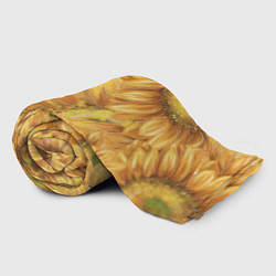 Плед флисовый Подсолнухи, цвет: 3D-велсофт — фото 2