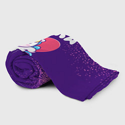 Плед флисовый Вика единорог с сердечком, цвет: 3D-велсофт — фото 2
