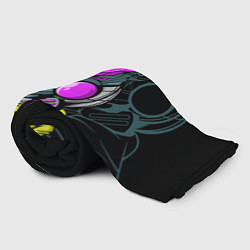 Плед флисовый Киберпанк робот в куртке, цвет: 3D-велсофт — фото 2