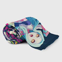 Плед флисовый Ребекка из аниме Киберпанк, цвет: 3D-велсофт — фото 2